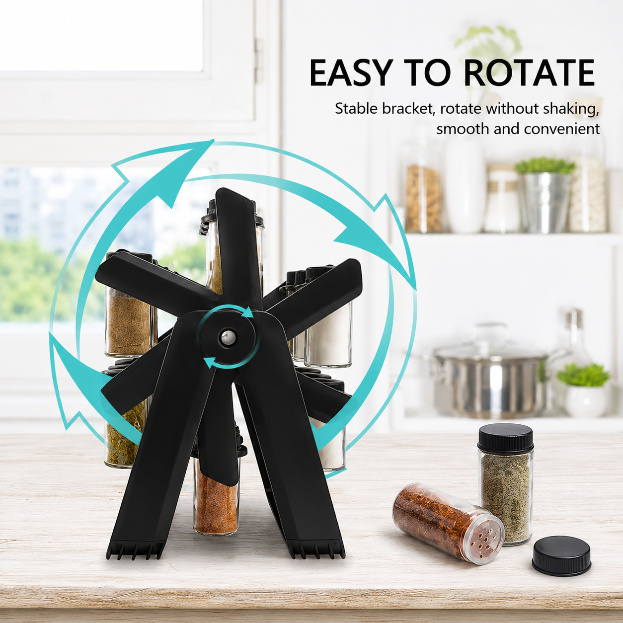 Rotating Food Storage Container (Transparent)